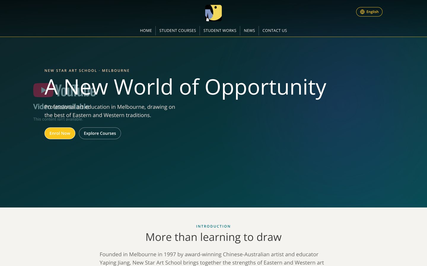 New Star Art School website